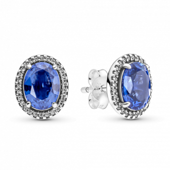 PANDORA Szikrázó kék köves gombfülbevaló fülbevaló 290040C01 - Elegáns ékszer webáruház Budapest