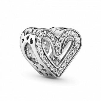 PANDORA Szikrázó szabadkézi szív charm - Elegáns ékszer webáruház Budapest