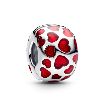 PANDORA Szívek kerek klip charm - Elegáns ékszer webáruház Budapest