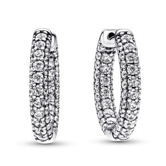 PANDORA Timeless Pavé egysoros karika-fülbevaló fülbevaló 292624C01 - Elegáns ékszer webáruház Budapest