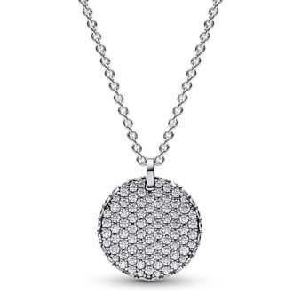 PANDORA Timeless Pavé kerek medálos nyaklánc nyaklánc 392632C01-45 - Elegáns ékszer webáruház Budapest