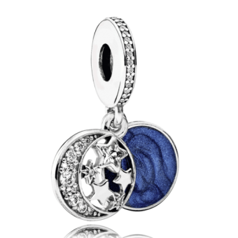 PANDORA Vintage csillagos éj charm - Elegáns ékszer webáruház Budapest