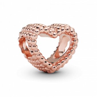 PANDORA aranyozott Gyöngyös szív charm - Elegáns ékszer webáruház Budapest
