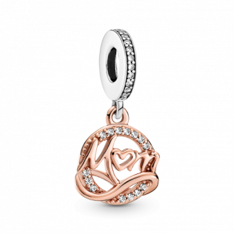 PANDORA aranyozott Kéttónusú Anya függő charm - Elegáns ékszer webáruház Budapest