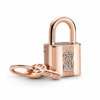 PANDORA aranyozott Lakat és kulcs charm - Elegáns ékszer webáruház Budapest