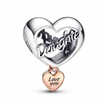 PANDORA aranyozott Love You Daughter szív charm - Elegáns ékszer webáruház Budapest