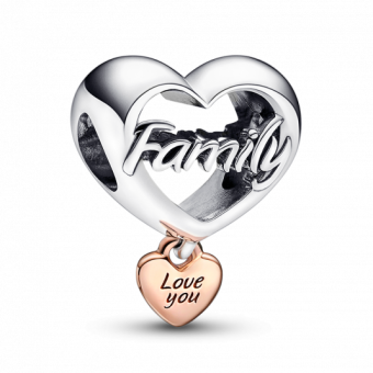 PANDORA aranyozott Love You Family szív charm - Elegáns ékszer webáruház Budapest