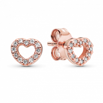 PANDORA aranyozott Rabul ejtett szív fülbevaló fülbevaló 280528CZ - Elegáns ékszer webáruház Budapest