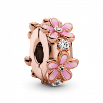PANDORA aranyozott Rózsaszín százszorszép spacer klip charm - Elegáns ékszer webáruház Budapest