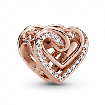PANDORA aranyozott Szikrázó összefonódó szívek charm - Elegáns ékszer webáruház Budapest