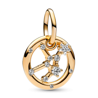 PANDORA aranyozott Szűz csillagjegy függő charm - Elegáns ékszer webáruház Budapest