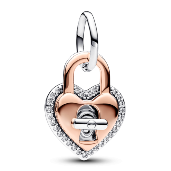 PANDORA aranyozott charm Szív zár - Elegáns ékszer webáruház Budapest