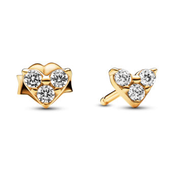 PANDORA aranyozott fülbevaló Ragyogó szív fülbevaló 263003C01 - Elegáns ékszer webáruház Budapest