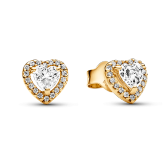 PANDORA aranyozott fülbevaló Ragyogó szívek fülbevaló 268427C01 - Elegáns ékszer webáruház Budapest
