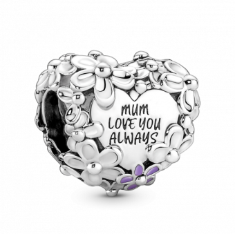 PANDORA charm Százszorszép szív anyuka - Elegáns ékszer webáruház Budapest