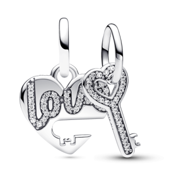 PANDORA charm Szív és kulcs - Elegáns ékszer webáruház Budapest