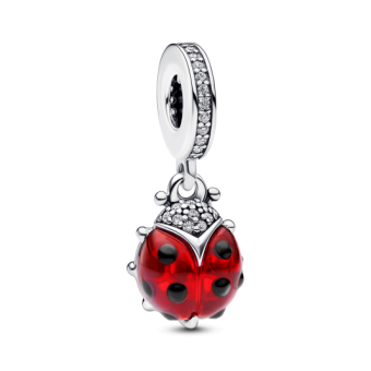 PANDORA ezüst Piros katica függő charm - Elegáns ékszer webáruház Budapest