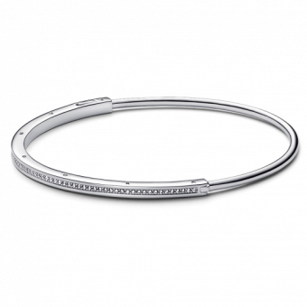 PANDORA fix karkötő Signature ID Pavé karkötő 592313C01 - Elegáns ékszer webáruház Budapest