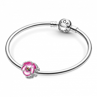 PANDORA karkötő Pink Pansy Flower karkötő 590713+790777C01 - Elegáns ékszer webáruház Budapest