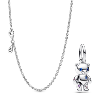 PANDORA szett lánc és medál Izzó mackó szett 590200-45+792986C01 - Elegáns ékszer webáruház Budapest