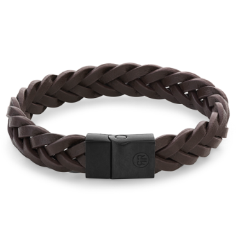 REBEL & ROSE karkötő Metal Braided Brown Black karkötő RR-M0029-B - Elegáns ékszer webáruház Budapest