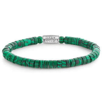 REBEL & ROSE karkötő Slice Malachite Green karkötő RR-60093-S - Elegáns ékszer webáruház Budapest