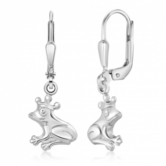 SOFIA ezüst fülbevaló béka koronával fülbevaló SJ103956.200 - Elegáns ékszer webáruház Budapest