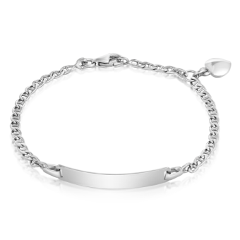 SOFIA ezüst karkötő lemezzel és szívvel karkötő CK9010278012+29G - Elegáns ékszer webáruház Budapest