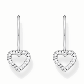THOMAS SABO White heart fülbevaló fülbevaló H2292-051-14 - Elegáns ékszer webáruház Budapest