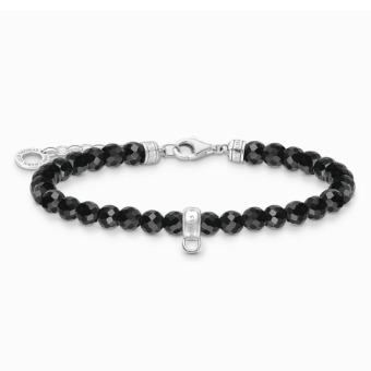 THOMAS SABO charm karkötő Black onyx beads karkötő A2097-130-11 - Elegáns ékszer webáruház Budapest