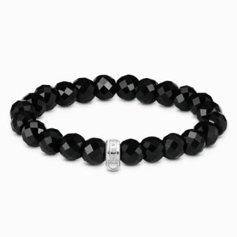 THOMAS SABO charm karkötő Obszidián gyöngyök karkötő X0292-023-11 - Elegáns ékszer webáruház Budapest