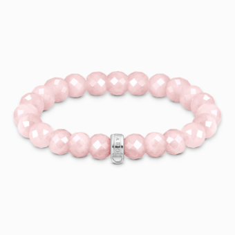 THOMAS SABO charm karkötő Rózsakvarc gyöngyök karkötő X0292-034-9 - Elegáns ékszer webáruház Budapest