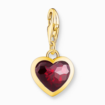 THOMAS SABO charm medál Aranyozott piros szív medál 2094-414-10 - Elegáns ékszer webáruház Budapest