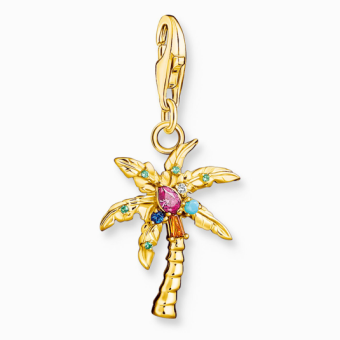 THOMAS SABO charm medál Colourful palm tree gold medál 1934-488-7 - Elegáns ékszer webáruház Budapest