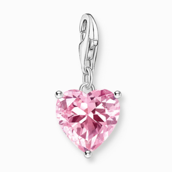 THOMAS SABO charm medál Ezüst szív rózsaszín kővel medál 2205-051-9 - Elegáns ékszer webáruház Budapest