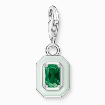 THOMAS SABO charm medál Green stone medál 1917-496-6 - Elegáns ékszer webáruház Budapest