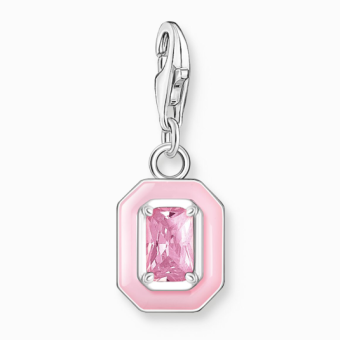 THOMAS SABO charm medál Pink stone silver medál 2030-041-9 - Elegáns ékszer webáruház Budapest