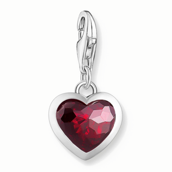 THOMAS SABO charm medál Red stone heart medál 2094-699-10 - Elegáns ékszer webáruház Budapest