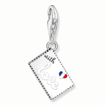 THOMAS SABO charm medál Stamp with Eiffel Tower medál 2082-691-7 - Elegáns ékszer webáruház Budapest