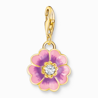 THOMAS SABO charm medál Violet flower medál 2208-565-7 - Elegáns ékszer webáruház Budapest