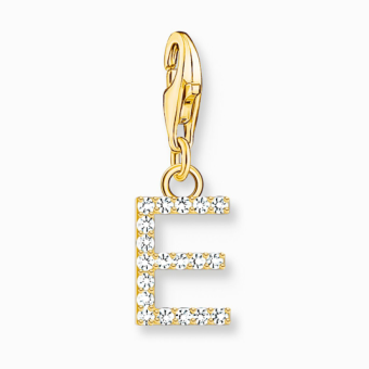 THOMAS SABO charm medál letter E gold medál 1968-414-14 - Elegáns ékszer webáruház Budapest