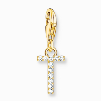 THOMAS SABO charm medál letter T gold medál 1983-414-14 - Elegáns ékszer webáruház Budapest