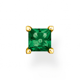 THOMAS SABO fél pár fülbevaló Green stone gold fülbevaló H2233-472-6 - Elegáns ékszer webáruház Budapest