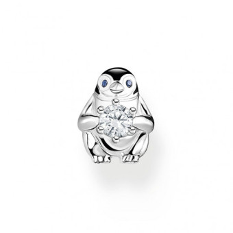 THOMAS SABO fél pár fülbevaló Penguin with white stone fülbevaló H2258-041-7 - Elegáns ékszer webáruház Budapest