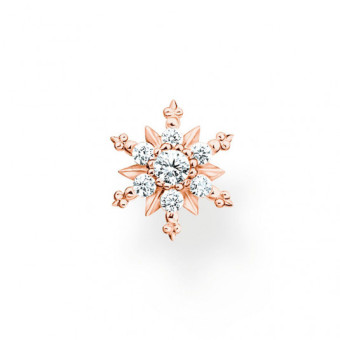 THOMAS SABO fél pár fülbevaló Snowflake with white stones rose gold fülbevaló H2260-416-14 - Elegáns ékszer webáruház Budapest