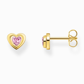THOMAS SABO fülbevaló Heart-shape with pink zirconia fülbevaló H2271-414-9 - Elegáns ékszer webáruház Budapest