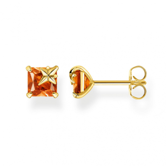 THOMAS SABO fülbevaló Orange stone gold with star fülbevaló H2116-472-8 - Elegáns ékszer webáruház Budapest