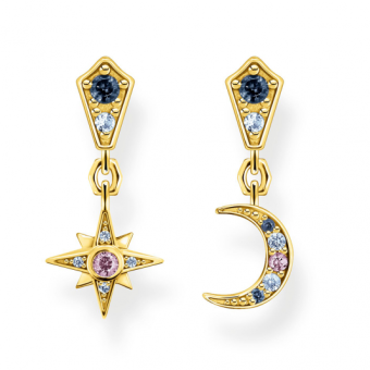 THOMAS SABO fülbevaló Royalty star & Moon gold fülbevaló H2207-959-7 - Elegáns ékszer webáruház Budapest