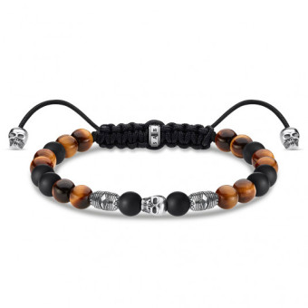 THOMAS SABO karkötő Brown Skull karkötő A1946-811-7-L22v - Elegáns ékszer webáruház Budapest