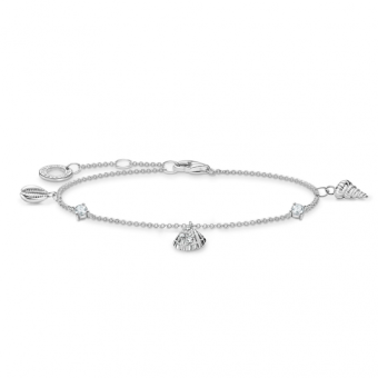 THOMAS SABO karkötő Shells and white stones silver karkötő A2060-051-14-L19V - Elegáns ékszer webáruház Budapest